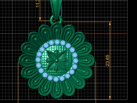 Golden Floral Blossom Pendant Modelo de impresión 3D