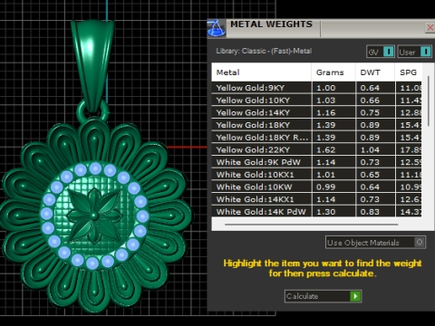 Golden Floral Blossom Pendant Modelo de impresión 3D