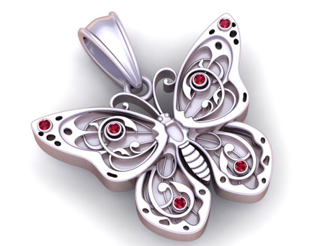 Butterfly pendant Modelo de Impressão 3D
