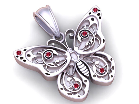 Butterfly pendant 3D Print Model