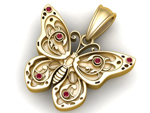 Butterfly pendant Modelo de Impressão 3D