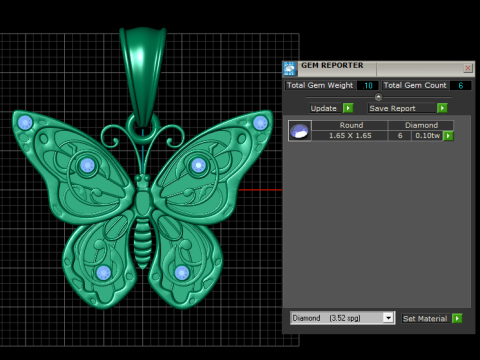 Butterfly pendant Modelo de Impressão 3D