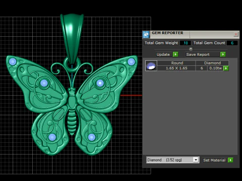 Butterfly pendant 3D Print Model