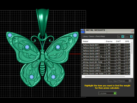 Butterfly pendant 3D Print Model