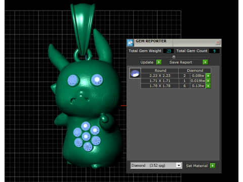 Gold character pendant 3D Print Model