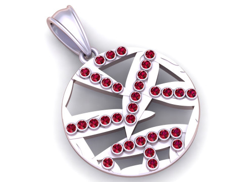 Золотий круглий кулон 3D Принт Модель