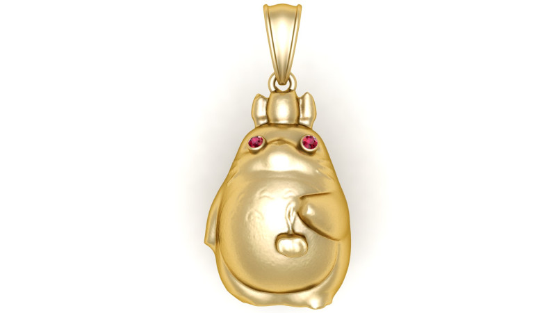Gold creature pendant 3D 프린트 모델 .c4d .max .obj .3ds .fbx .stl .blend