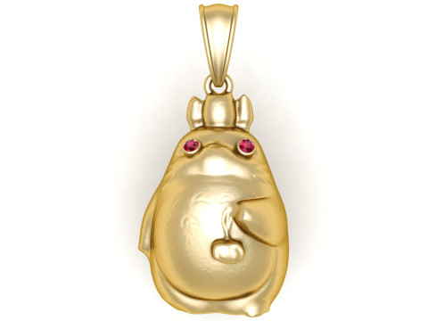 Gold creature pendant Modelo de Impressão 3D