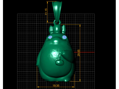 Gold creature pendant 3D Print Model