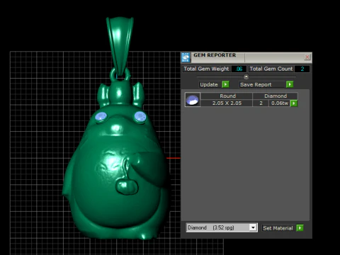 Gold creature pendant 3D Print Model