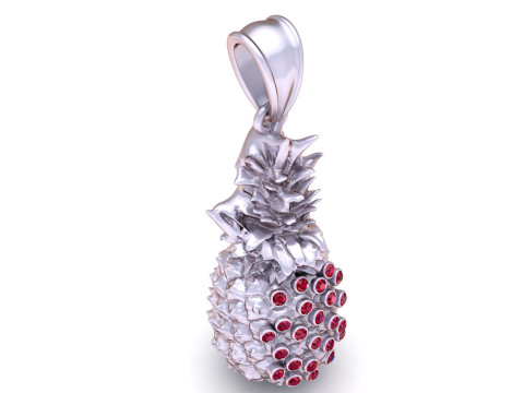 Gold pineapple pendant 3D printmodel