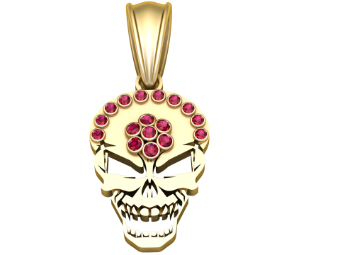 GOLD SKULL PENDENT 3D 打印模型