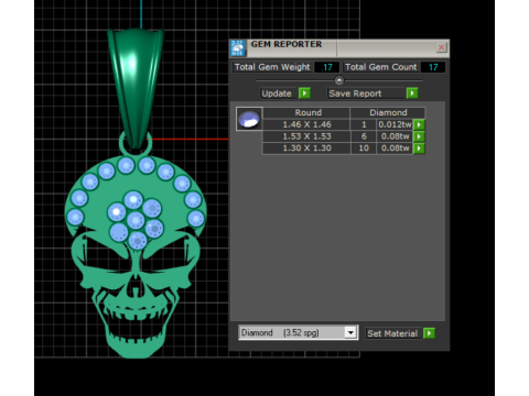 GOLD SKULL PENDENT 3D Druckmodell
