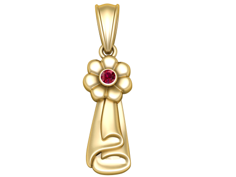 Snowman Shaped Jewelry Pendant 3Dモデル
