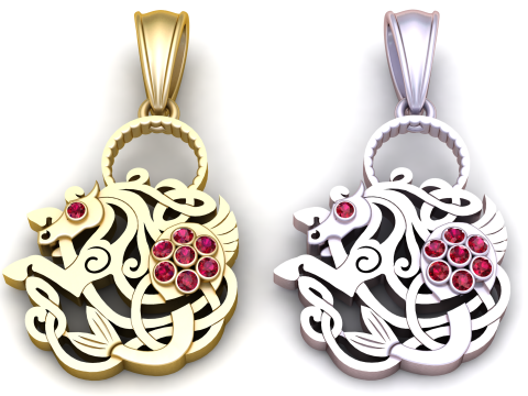 ROUND GOLD PENDANT 3d 3D 模型