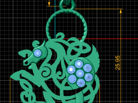 ROUND GOLD PENDANT 3d 3D Model