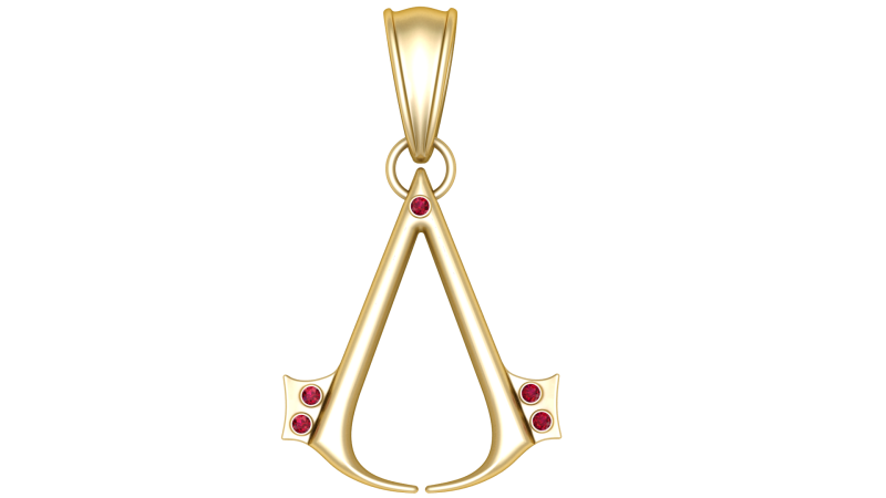 Stainless Steel Assassin Necklace 3D Model .c4d .max .obj .3ds .fbx .stl .blend