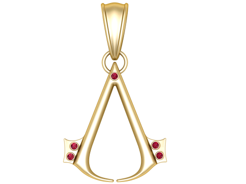 Stainless Steel Assassin Necklace 3Dモデル