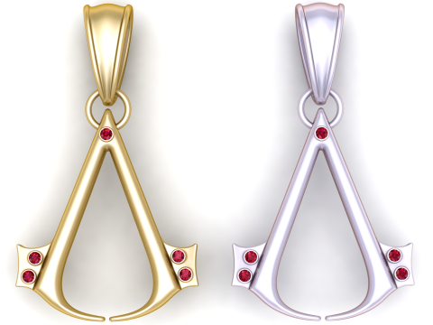 Stainless Steel Assassin Necklace 3D Model