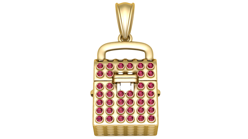 Lock of Love Charm 3D मॉडल .c4d .max .obj .3ds .fbx .stl .blend 