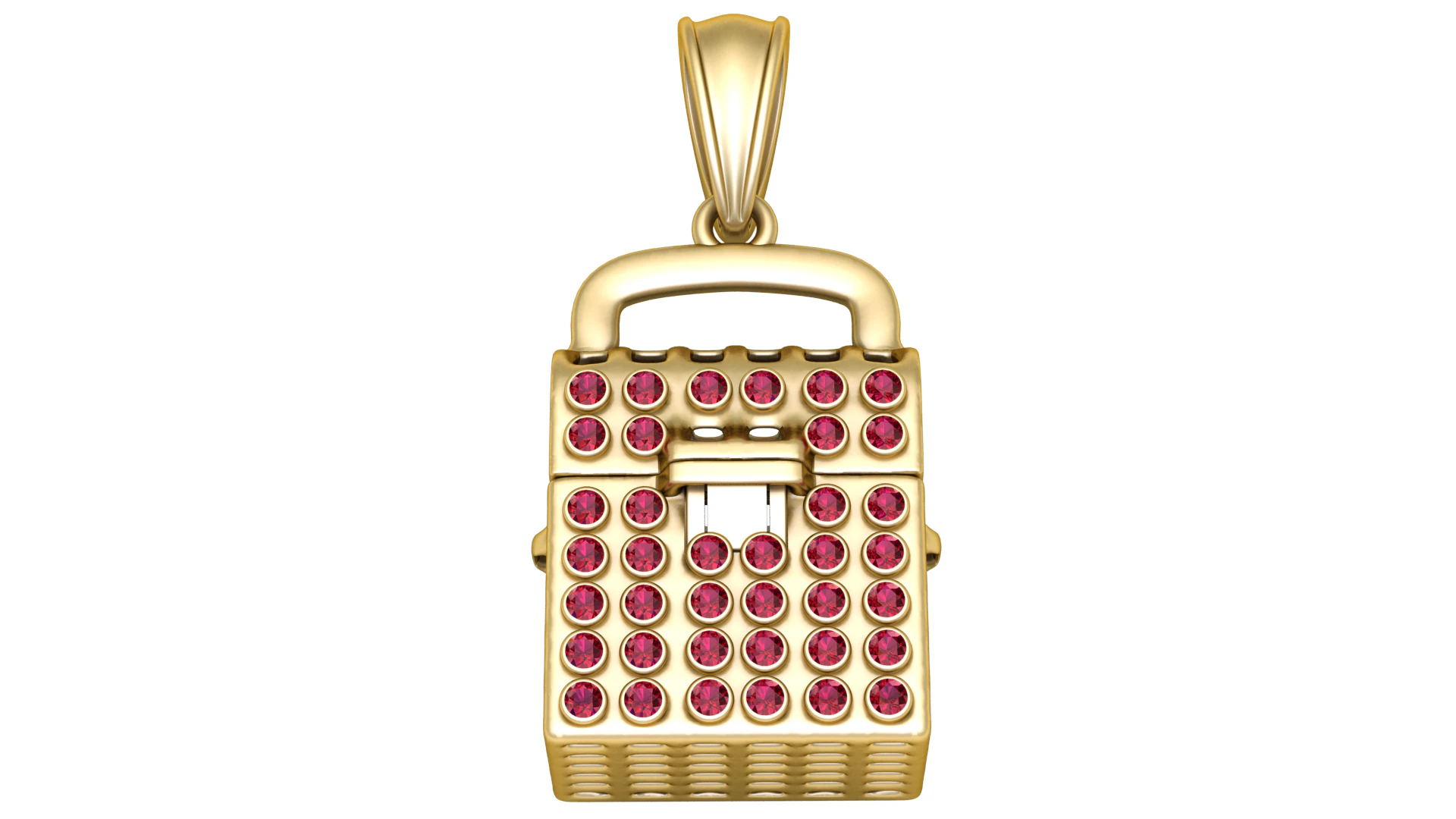 Lock of Love Charm 3D Model .c4d .max .obj .3ds .fbx .stl .blend 