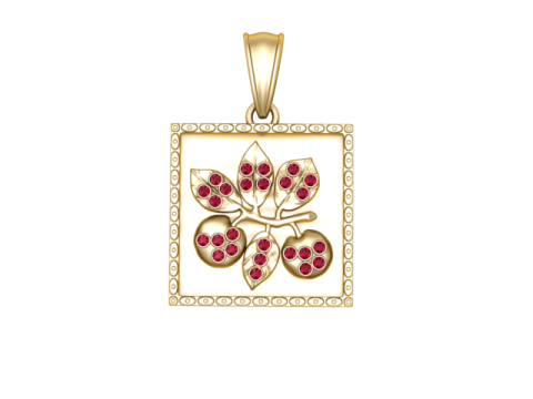 Gold leaf pendant Modello di stampa 3D