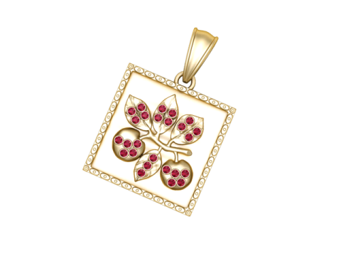Gold leaf pendant 3D Print Model
