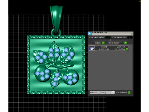 Gold leaf pendant 3D Print Model