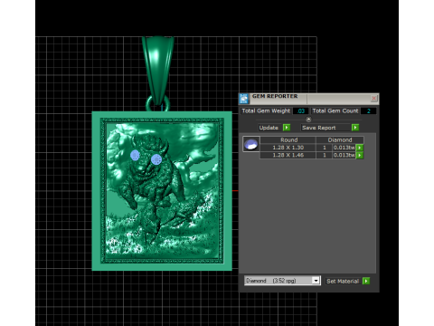 Bull gold pendant Model Cetak 3D