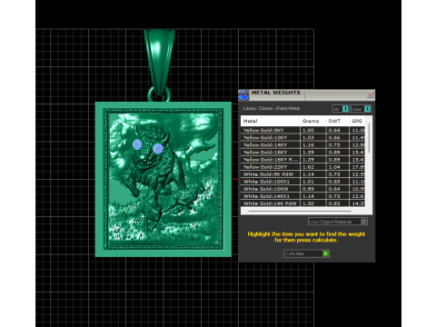 Bull gold pendant Model Cetak 3D
