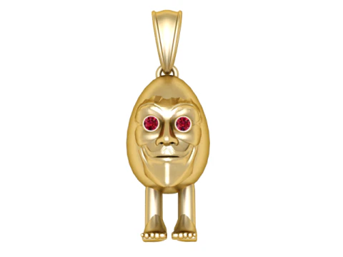 Egg face pendant 3D Print Model