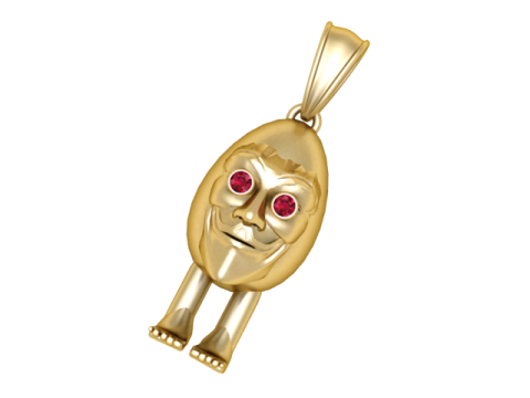 Egg face pendant Model do druku 3D