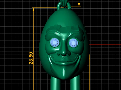 Подвеска в виде яйца в виде лица 3D Принт Модель