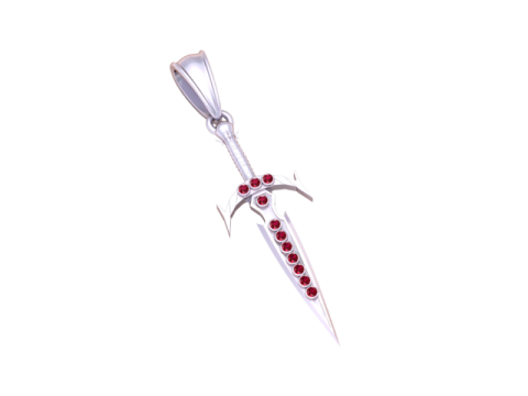 Gold sword pendant Model Cetak 3D