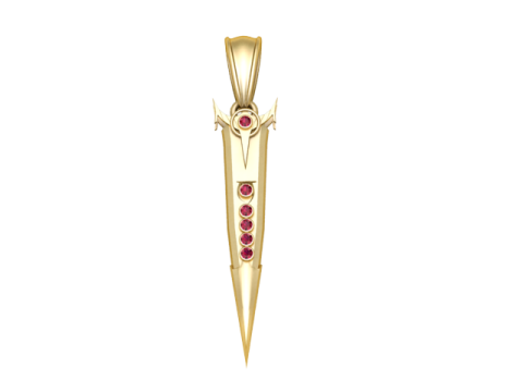 Geometric gold pendant 3D Принт Модель