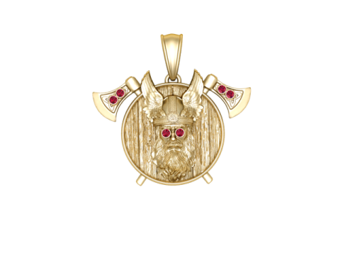 Gold face pendant Model do druku 3D