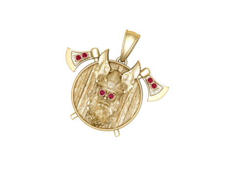 Gold face pendant 3D प्रिंट मॉडल