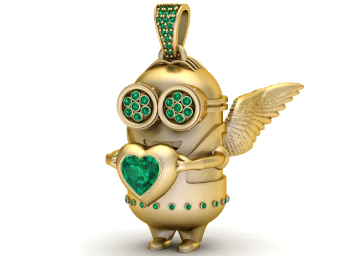 Emerald pendant 3D Print Model