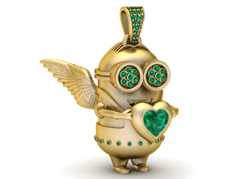Emerald pendant 3D Print Model
