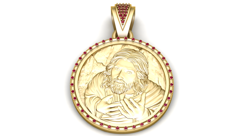 Religious pendant 3D प्रिंट मॉडल .c4d .max .obj .3ds .fbx .stl .blend