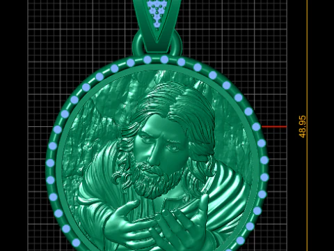 Religious pendant 3D Print Model