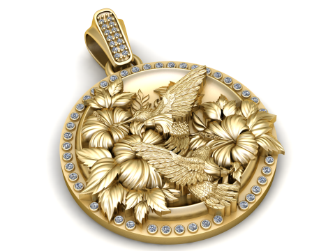 Geometrical gold pendant 3D 打印模型