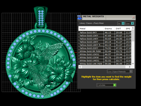 Geometrical gold pendant 3D 打印模型