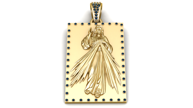Man gold pendant 3D Print Model .c4d .max .obj .3ds .fbx .stl .blend 