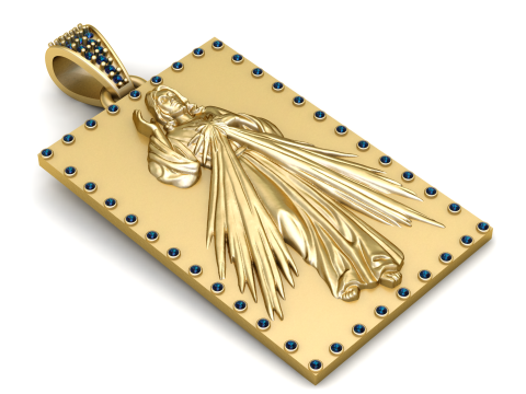 Man gold pendant 3D Print Model