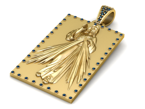 Man gold pendant 3D Print Model