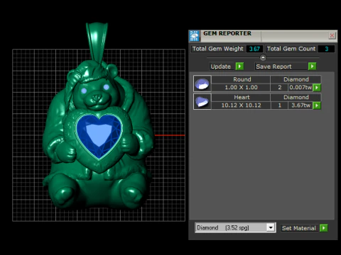 Bear gold pendant 3D Print Model