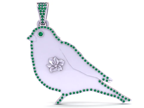 Birds gold pendant 3D Print Model