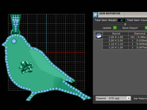 Birds gold pendant 3D Druckmodell