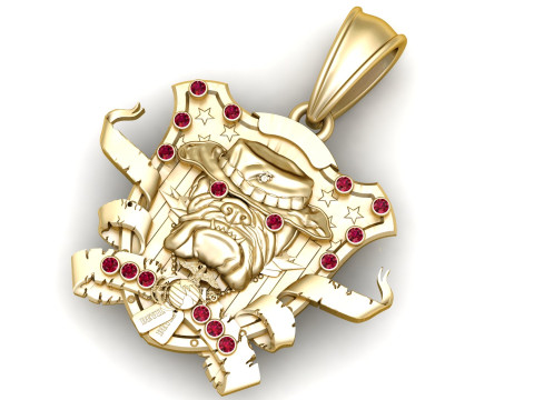 Bulldog Pendant 3D प्रिंट मॉडल